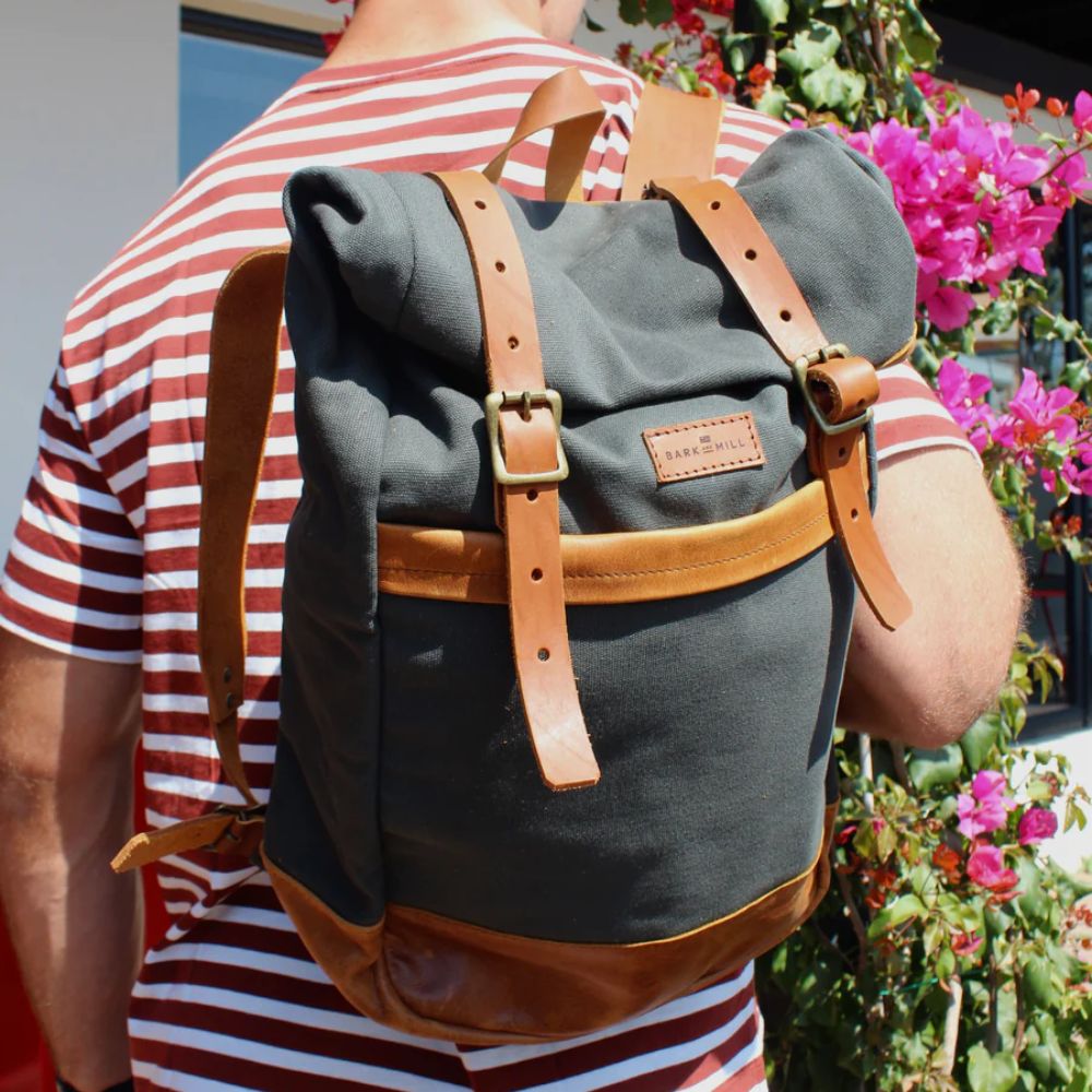 Adventurer Rucksack Canvas & Leather Rolltop