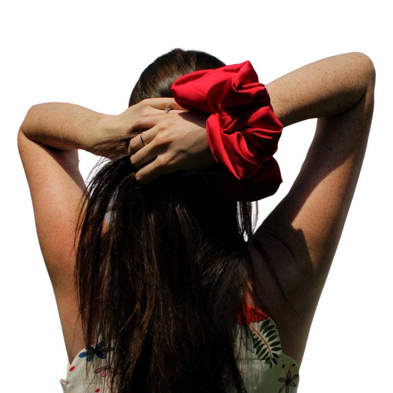 Jislaaik Online Shop - Protea Rose - Hair Scrunchie - Dahlia Red