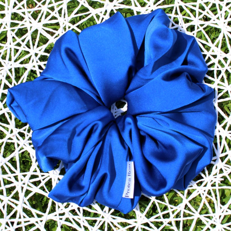 Jislaaik Online Shop - Protea Rose - Hair Scrunchie - Sweet Pea Royal Blue-2