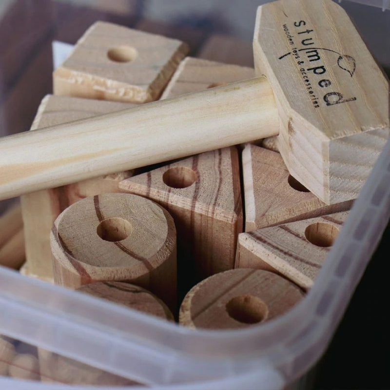 Jislaaik Online Shop Stumped Wooden Toys & Accessories - Knock-a-Block - Dinky Mixed Blocks Set-3
