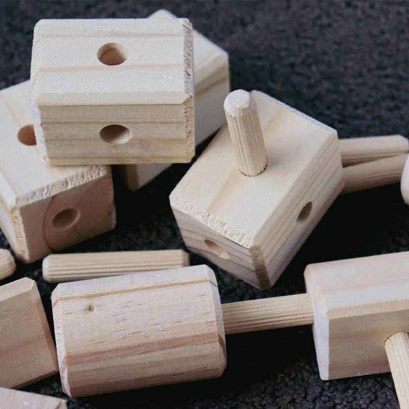 Jislaaik Online Shop Stumped Wooden Toys & Accessories - Knock-a-Block - Dinky Mixed Blocks Set-4