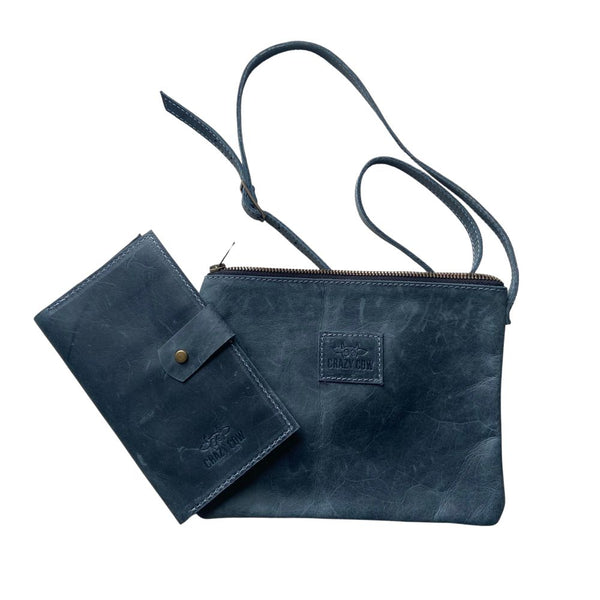 Crazy Combo: Crossbody leather bag & Bifold leather Wallet
