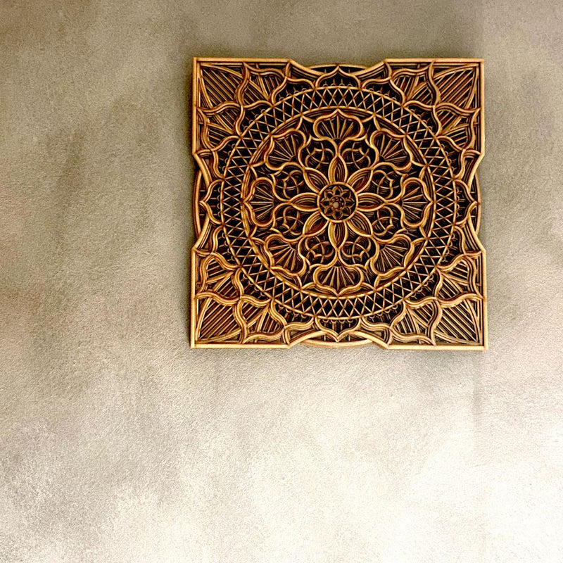 Korralion wood layered wall art - Coral Pattern