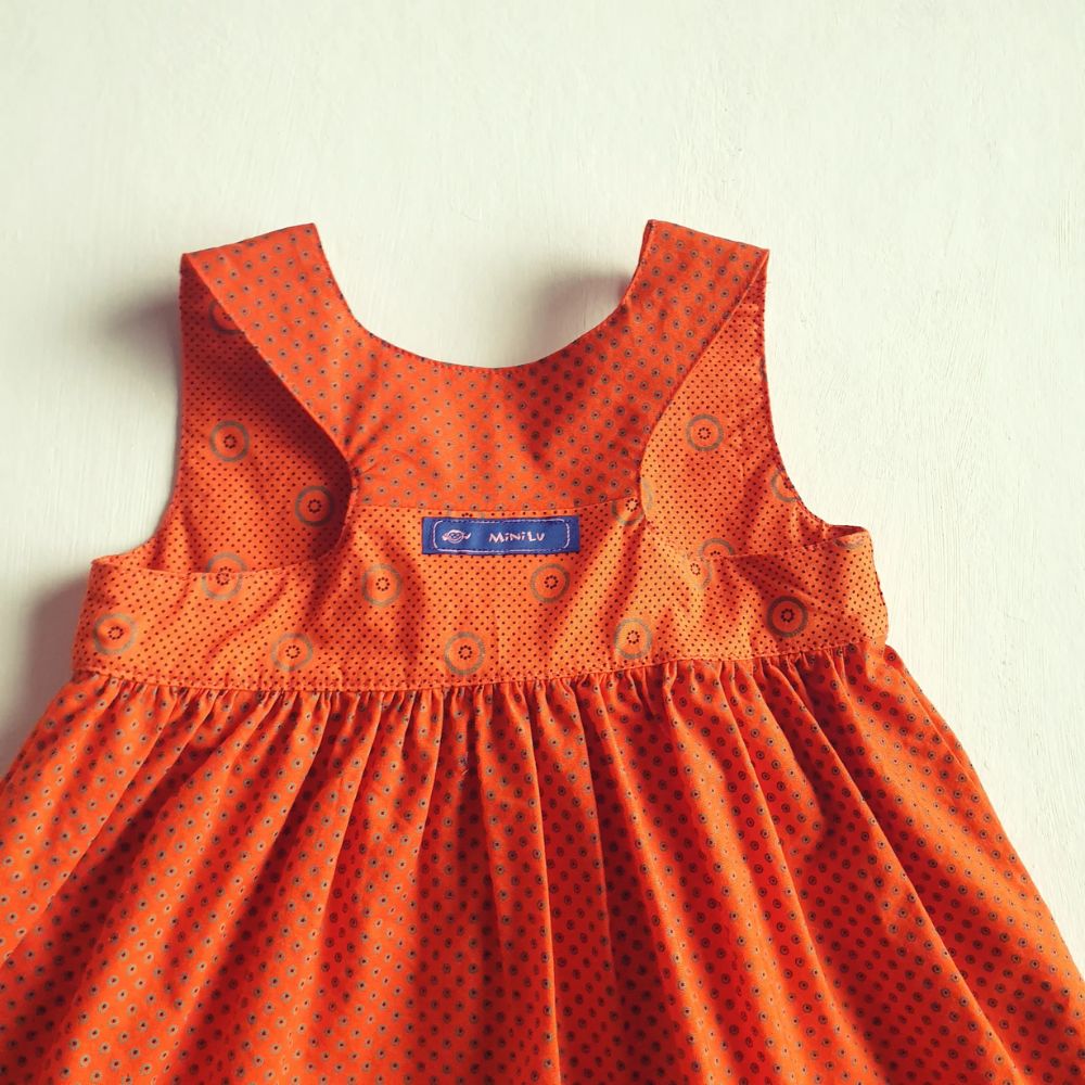 Shweshwe Girls Racer-back Dress - Main Image