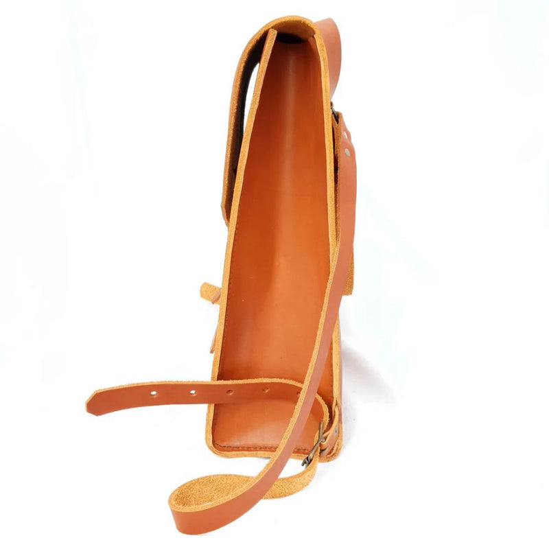 This is for you, the traveler, the explorer, the workhorse . The Houck backpack is constructed with 2.2mm-3mm Drum-dyed vegetable tanned leather, held together by waxed cotton and solid brass hardware .