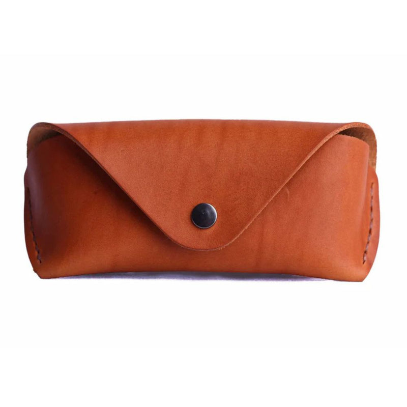 A simple classic full grain leather sunglass case designed to store and protect your sunglasses in style. 