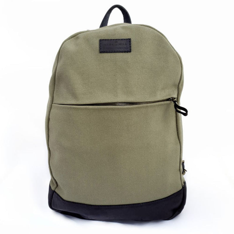 The Miler Daypack is hand cut and handcrafted using strong, sturdy water-resistant waxed canvas and premium leather. 