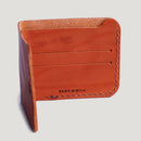 A traditional, extra-slim bi-fold wallet that can be carried in your front pocket. 