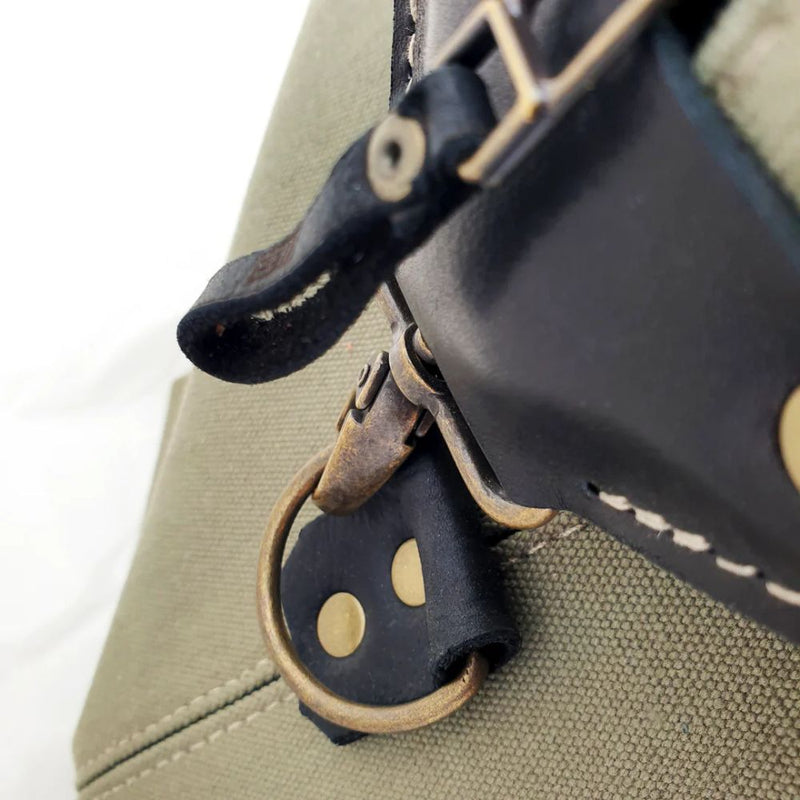  Our Canvas and Leather Travel Bag is an essential bit of luggage. A rugged, yet detailed and sophisticated design, the Travel Bag is the perfect bag for weekend getaways, work trips or overseas holidays when you need an additional suitcase.