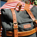 Adventurer Rucksack - Canvas & Leather Rolltop