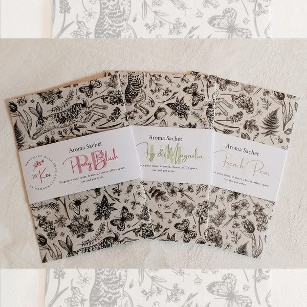 Our luxury aroma sachets are delicately scented to refresh and uplift your everyday spaces.