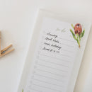 Beautiful minimalist to do list featuring watercolour Fynbos Art.
Perfect for keeping every day organized.  Use the circles to tick off your tasks or number them according to importance.  Choose from an option with magnets on the back or an option without magnets on the back of the list.
