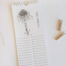 This birthday calendar features modern and minimal Fynbos Sketches from the Fynbos Illustration Range. 