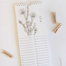 This birthday calendar features modern and minimal Fynbos Sketches from the Fynbos Illustration Range. 