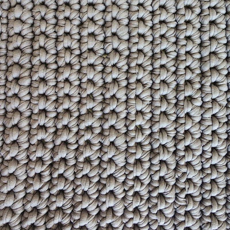 Charcoal T-Shirt Yarn Crochet Bath Mat / Rug