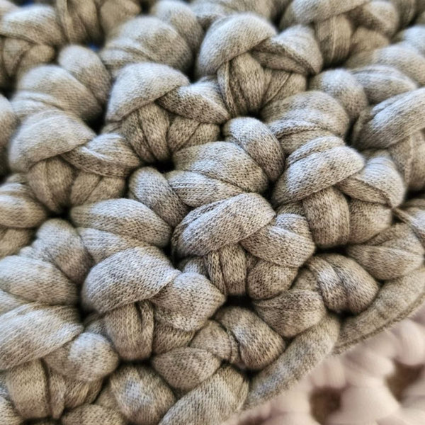 Grey T-Shirt Yarn Crochet Bath Mat / Rug