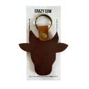 Cow Head Leather Keychain