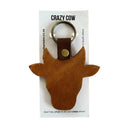 Cow Head Leather Keychain