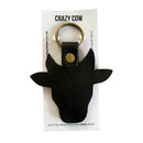Cow Head Leather Keychain