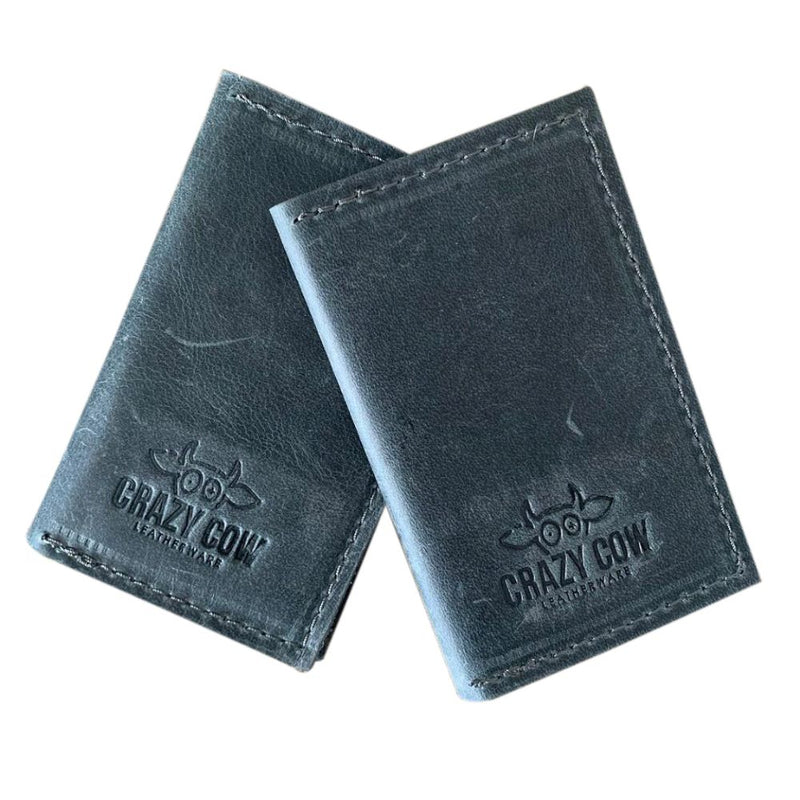 Pocket Leather Wallet & Cow Head Leather Keychain