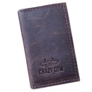 Pocket Leather Wallet & Cow Head Leather Keychain