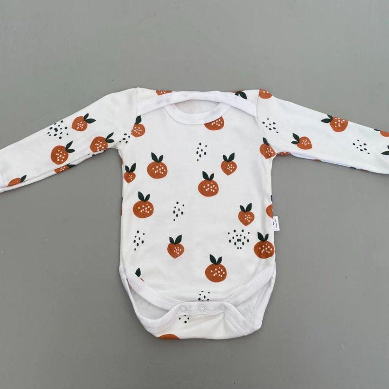 Long Sleeve onesie with envelope neck
Snaps at crotch to assist with easy diaper changes.
100% Cotton Interlock

Design - Apricot