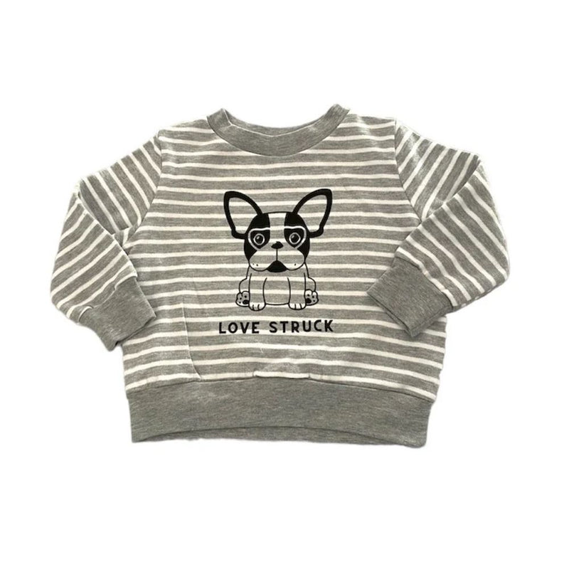 Introducing Ella & Jo's Boston Terrier Designed Crew neck.

It can be a little Valentines addition as it has heart eyes, but it could also be the "everyday basic".

Comfortable and Cute.