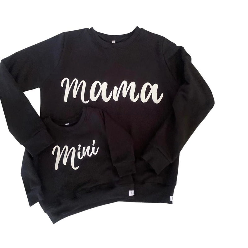 Introducing Ella & Jo's Sweater Crew neck matching with mommy - the perfect addition to every "Mama's" winter wardrobe! Handmade with love and attention to detail, this cozy and comfortable sweater is not just a piece of clothing, but an essential item that moms and their little ones can bond over.