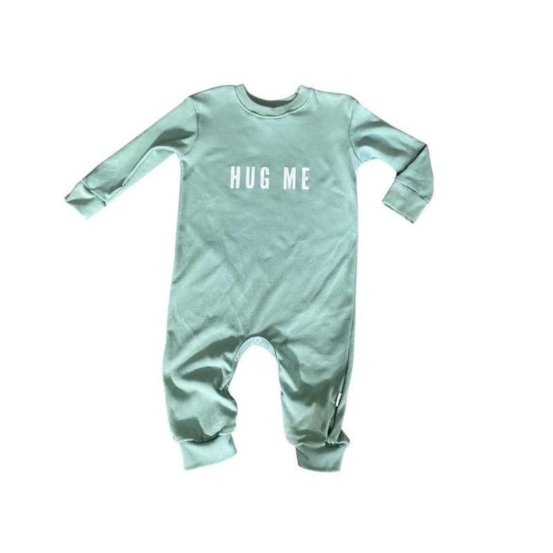 HUG ME Romper designed for comfort and all the cuteness!

Press studs - Crotch area for easy opening and closing. 

Stone Cotton Interlock 100% Cotton Fabric 

Print - HUG ME

