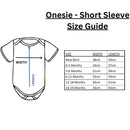 Short sleeve onesie with envelope neckline
Snaps at crotch to assist with easy diaper changes.
100% Cotton Interlock cuddly and soft for babies Skin

Available in NB - 18-24M
