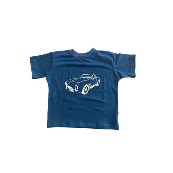 Comfortable Relaxed and basic Fit
Rounded Neckline
Straight double stitched hem
Light and Soft 100% Cotton Lycra fabric.

Denim Blue with white car Cobra print