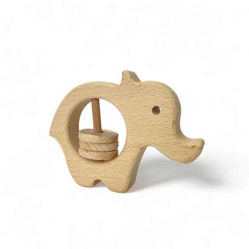 Get ready for our Timmy Toys’ Wooden Beech Wood Rattle Elephant – the ultimate wingman for your kiddo’s adventures! Crafted from natural beech wood, this cute elephant skips the paint for that au naturel vibe. With three little rattle discs in its belly, it’s a whole concert of chill sounds, giving your little explorer a sensory fiesta.