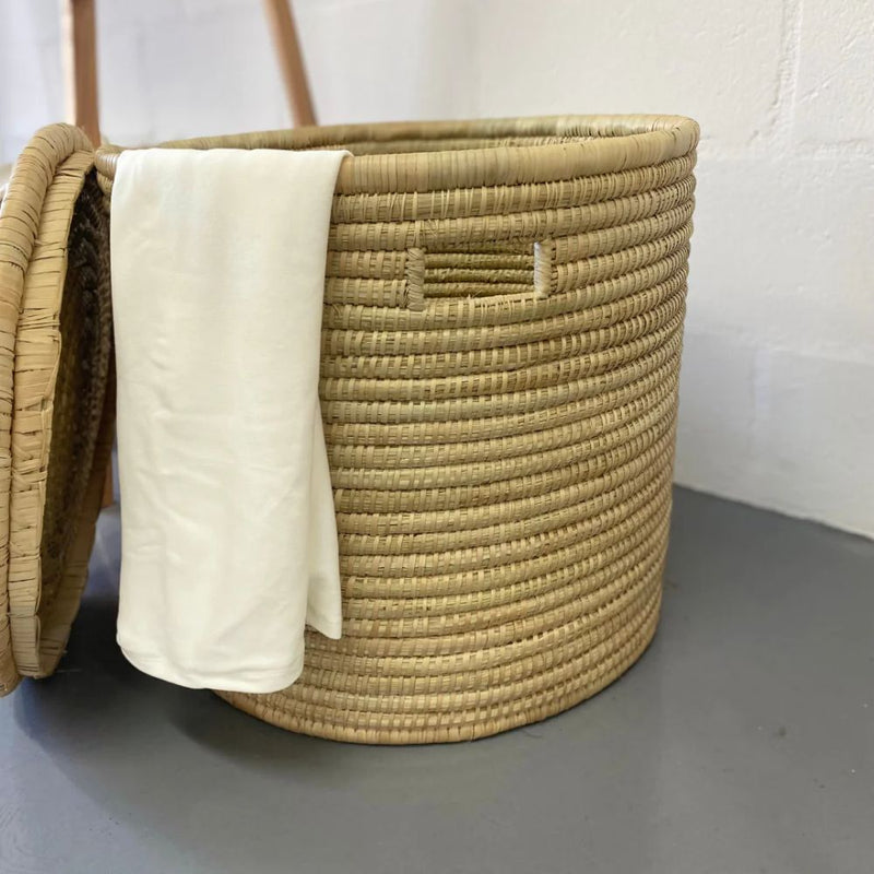 Elevate your Baby Room Decor with our Woven Laundry Basket featuring traditional craftmanship and a natural textured finish.

Our Baskets can be used for Laundry, Toys and or Blankets 

45 x 45cm with Lid