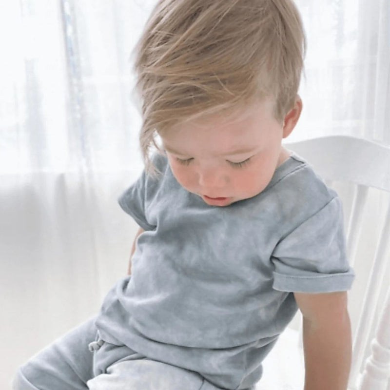 Cotton washed Boys set includes shorts and T-shirt
Colour - Light Grey
100% cotton interlock