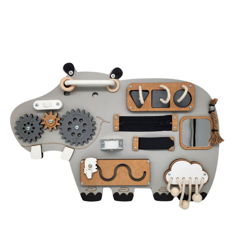 This handcrafted, portable activity board encourages independent, screen-free play while developing fine motor skills, focus, and creativity. 