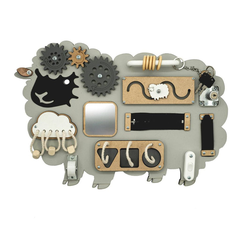 This handcrafted, portable activity board encourages independent, screen-free play while developing fine motor skills, focus, and creativity. 