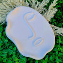 This handcrafted plate is made from pure super white gypsum powder, meticulously poured to achieve a flawless finish.