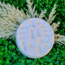 This handcrafted plate is made from pure super white gypsum powder, meticulously poured to achieve a flawless finish.