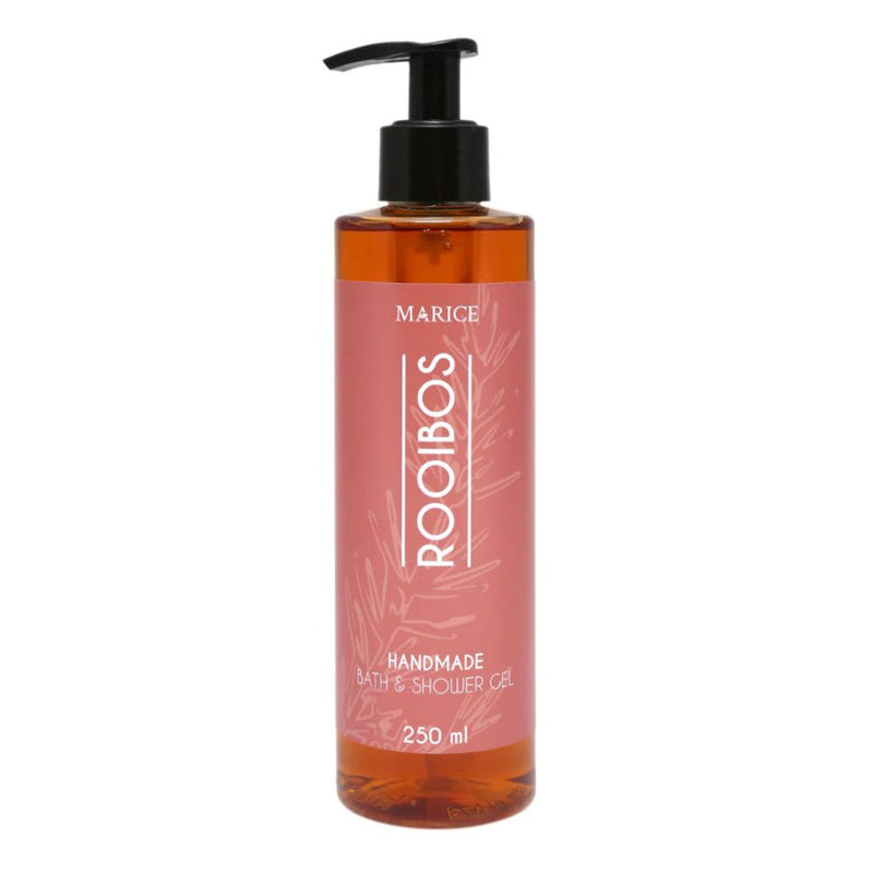 Indulge in the natural goodness of Marice Rooibos Bath and Shower Gel, designed to cleanse and nourish your skin with every use.