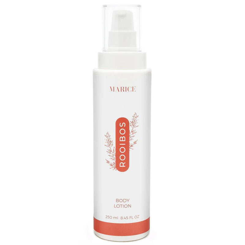 Indulge in our hydrating and nourishing silky lotion, enriched with rooibos extract and coconut oil to leave your skin irresistibly soft and smooth. With the added benefits of beeswax, it's suitable for all skin types and perfect for daily use.