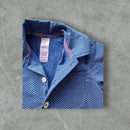 Shweshwe short sleeve shirt with collar

Shweshwe 100% cotton
Short sleeves
Front buttons
Collar with contrasting under collar
Contrasting neck binding 
Front pocket 
Suitable for any occasion - holidays, everyday life and spruce it up by adding a tie
Ease included in pattern is +/- 10 cm over body measurements