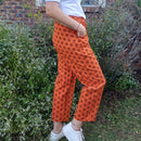 These Shweshwe straight leg pants are an easy fit with an elastic waistband