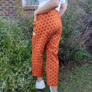 These Shweshwe straight leg pants are an easy fit with an elastic waistband