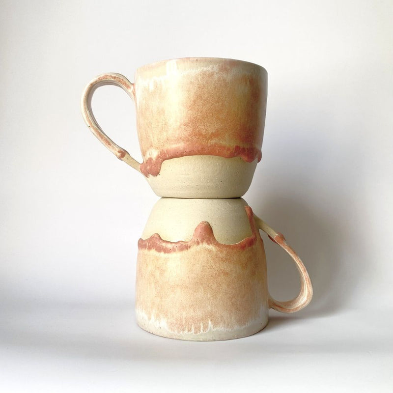 Handcrafted Mugs. Featuring a drippy colour design. Ideal for a nice coffee. 