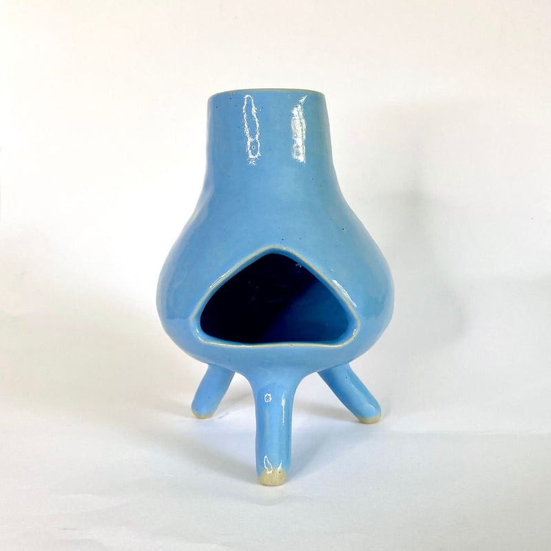 This handcrafted stoneware chimney burner is coil-built with care, making it a meaningful addition to your home or sacred space.