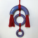 Unique ceramic wall hanging with fibre detail and bonded pieces. Fragile, handle with care.