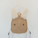 Soft curves, long ears, and gentle charm make her the sweetest travel buddy. Crafted from quality leather and lined with durable ripstop fabric, she’s as practical as she is adorable — complete with a zip and open pocket inside.