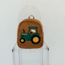 Say hello to Theo the Tractor — strong, steady, and always ready to roll!
Perfect for farm-loving kids, this leather backpack combines charm and durability. The ripstop lining with a zip and open pocket keeps all little treasures tidy and safe.