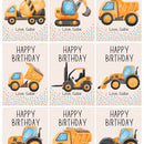 Gift Tag - Birthday Stickers (Sheet of 9)