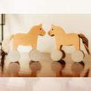 Bespoke Horse: Meet our bespoke horse, featuring a beautifully crafted wooden body with either an elegant white tail or a rustic brown tail.